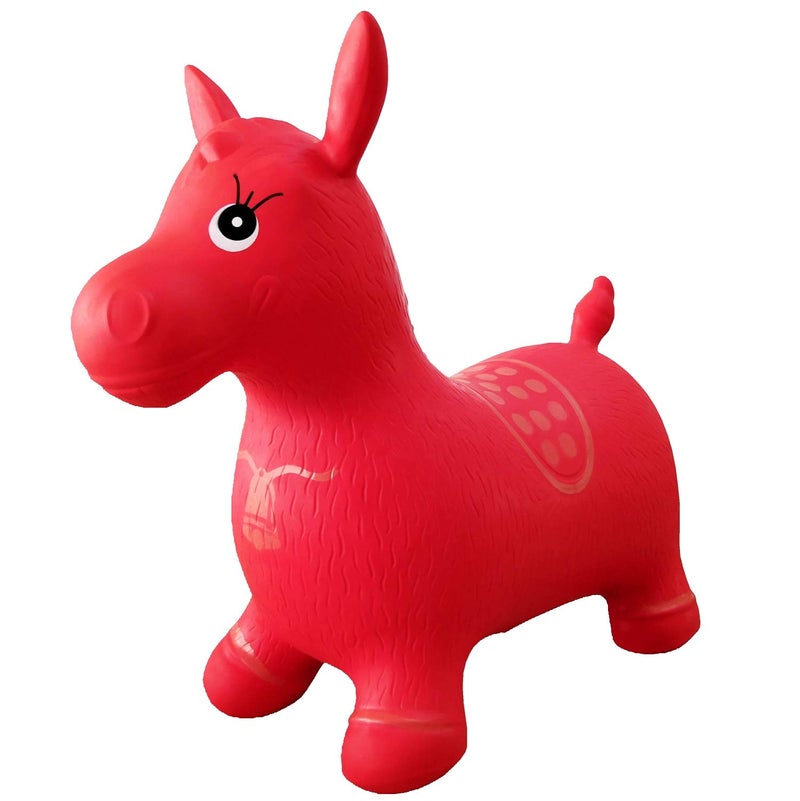 AppleRound Inflatable Rideon Bouncy Animal Hopper  Horse Cow or Unicorn  Kids Space Hopper Bouncer with Hand Pump  Jumping Toy for IndoorOutdoor Play - Image 2