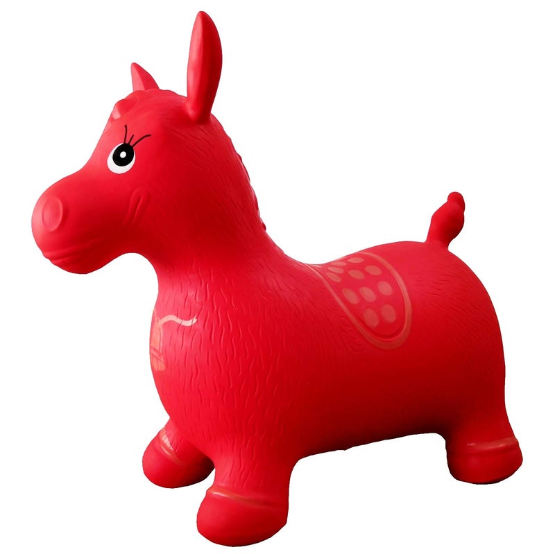 AppleRound Inflatable Rideon Bouncy Animal Hopper  Horse Cow or Unicorn  Kids Space Hopper Bouncer with Hand Pump  Jumping Toy for IndoorOutdoor Play - Image 3