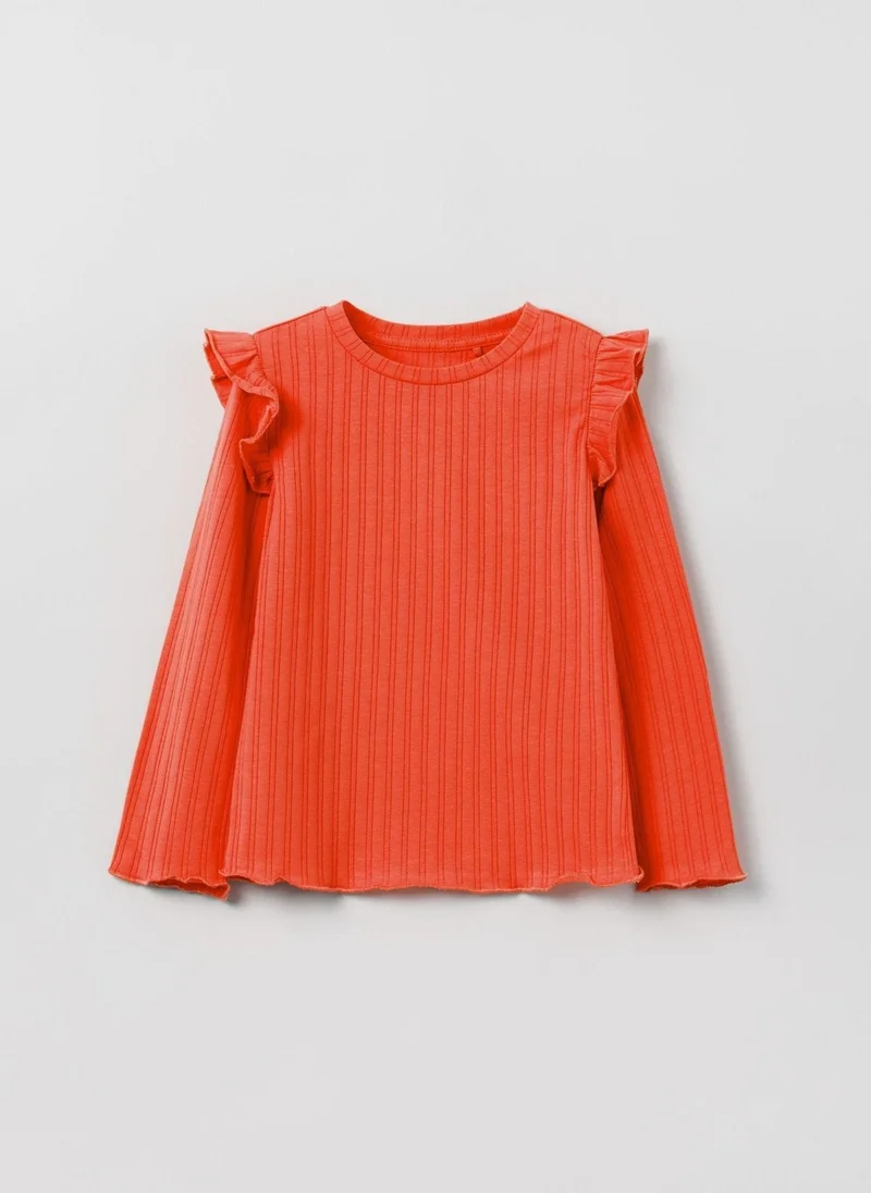 او في اس Ovs Long-Sleeved T-Shirt With Frills