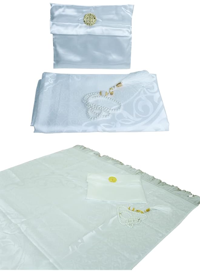 erorex Islamic Prayer Mat Set High Quality Rug And Decorative Rosary With Beautifull Pouch Ideal For Home Traveling At Office At Work For Ramadan Eid Etc Best Gift Idea Prayer Carpet Tasbih And Bag  - Image 3
