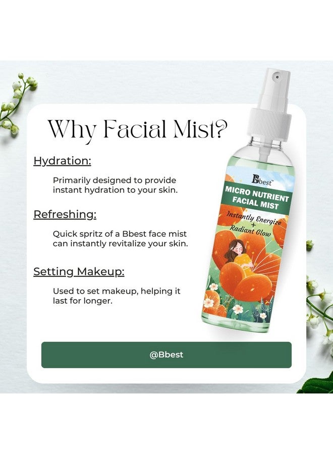 BBEST Micronutrient Face Mist & Toner 200 ml | Toner for glowing skin | Alcohol-Free Mist & toner for open pores Tightening | Women & Men - Image 5