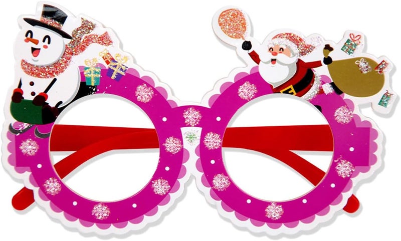 Christmas Glasses Santa Glasses Frame Photo Prop Christmas Decorations 2024 New Year Gift Party Supplies New Year Decorations - Image 1