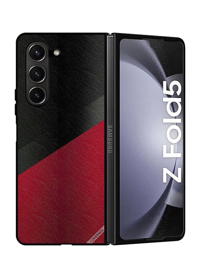 Covernex Protective Case Cover For Samsung Galaxy Z Fold 5 Leather Pattern - Image 1