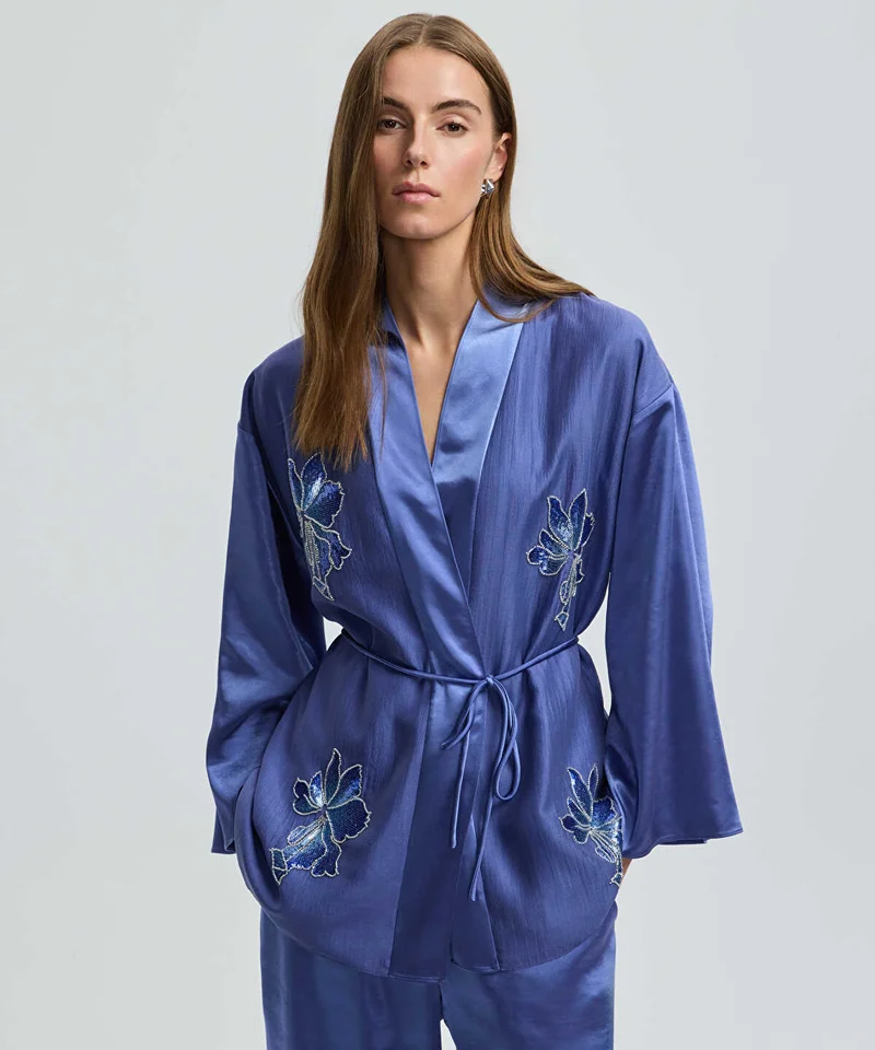ايبيكيول Embroidered Kimono Jacket