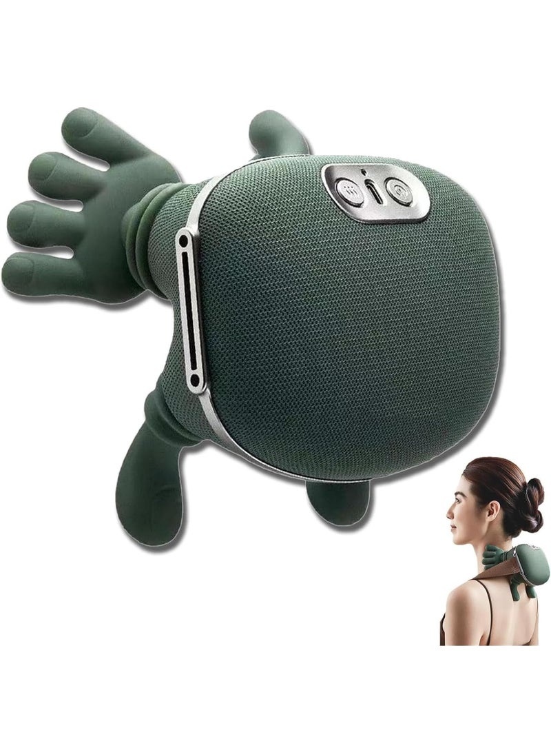 ACLIX Turtle Neck Massager, Bionic Heated Massager, Wireless Portable Neck and Back Massager with 3-Speed Adjustment for Men and Women | Green - Image 1