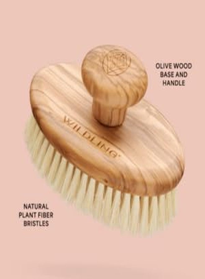 WILDLING Aura Sweeper | Artisan Crafted Dry Body Brush | Stimulates Lymph Flow + Boosts Circulation | Plant-Based Agave Fibers + Olive Wood Handle - Image 4