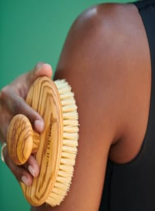 WILDLING Aura Sweeper | Artisan Crafted Dry Body Brush | Stimulates Lymph Flow + Boosts Circulation | Plant-Based Agave Fibers + Olive Wood Handle - Image 5