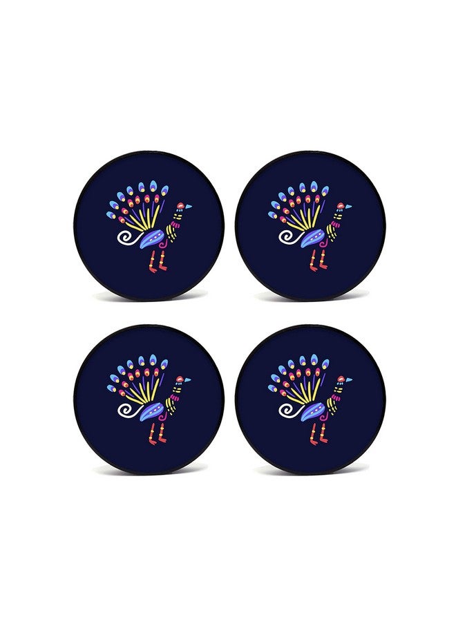 Tinywalk Coaster Colourful Pages Wooden Printed Coaster (4X4) inch Set of 4 Pieces - Image 1