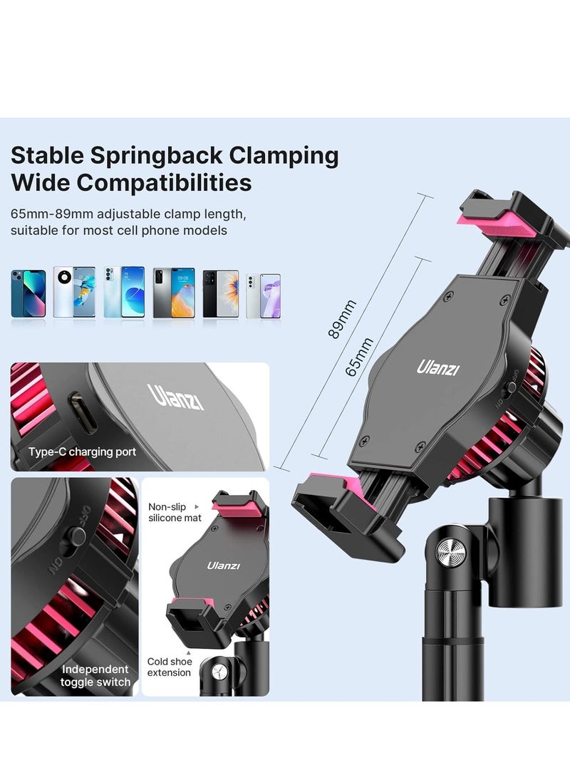 Excefore Cell Phone Stand with Phone Cooler, Semiconductor Cooling Cell Phone Stand, Adjustable Angle Phone Stand for Desk Cell Phone Holder Flexible Phone Stand Holder - Image 5