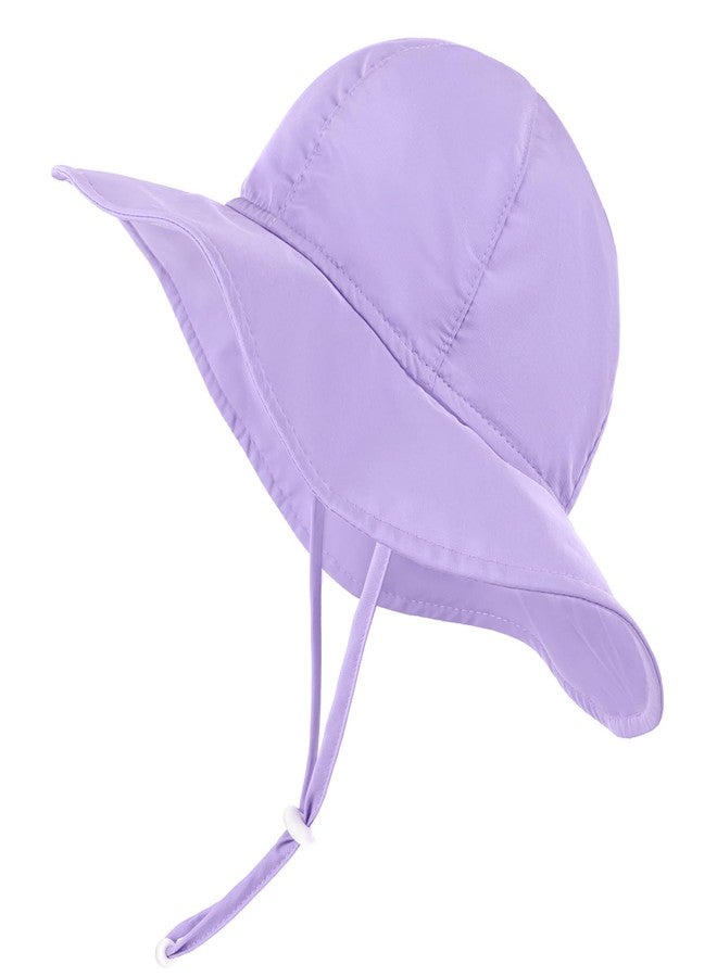 HECCEI Baby Sun Hat, Windproof, Sunscreen, Warm, UPF 50+ DryShade WhaleFold Outdoor Beach Hat for 0-24 Months Toddler Boys & Girls (US, Age, 24 Months, Lavender Purple) - Image 1