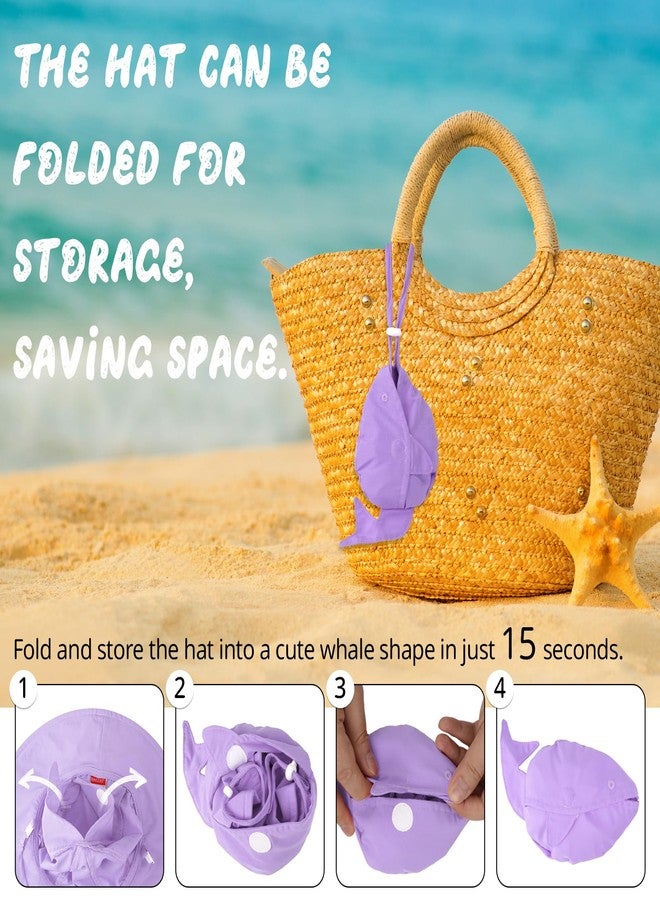 HECCEI Baby Sun Hat, Windproof, Sunscreen, Warm, UPF 50+ DryShade WhaleFold Outdoor Beach Hat for 0-24 Months Toddler Boys & Girls (US, Age, 24 Months, Lavender Purple) - Image 4