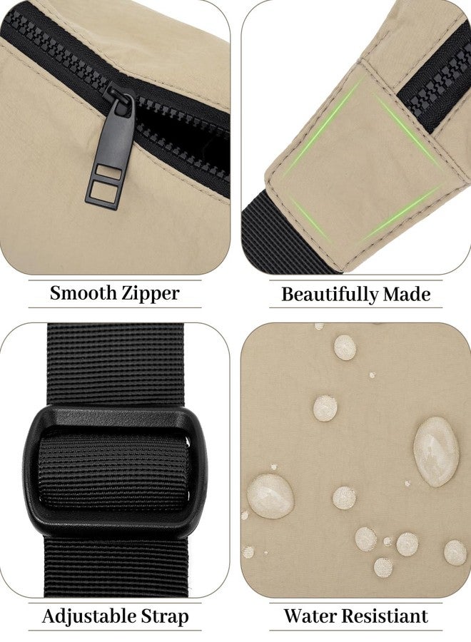 Iioscre Medium Crossbody Crescent Bag for Women Men Trendy, Nylon Crossbody Hobo Bag with Adjustable Strap and Inner Pockets., Dark Khaki, Medium, Hobo - Image 5