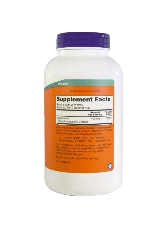 Now Foods Magnesium Citrate 200mg, 250 Tablets (Pack of 2) - Image 2