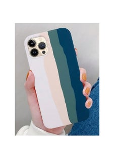 Generic iPhone 13 pro max Colourful Silicone Case, Silky Smooth Full Body Protective Case with Soft Lining, Shockproof Hybrid Liquid Silicone Mobile Phone Case 