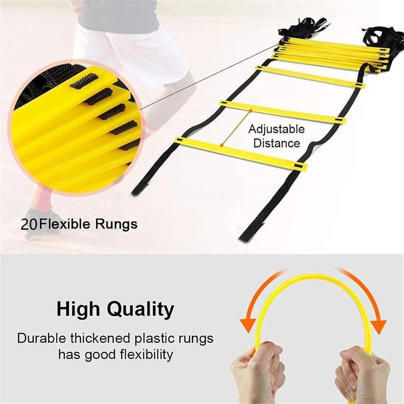 joyzzz Agility Ladder, 12 Rung 6m Adjustable Speed Training Equipment with Carrying Bag, Professional Footwork Trainer for Soccer, Football and Basketball Players - Image 4