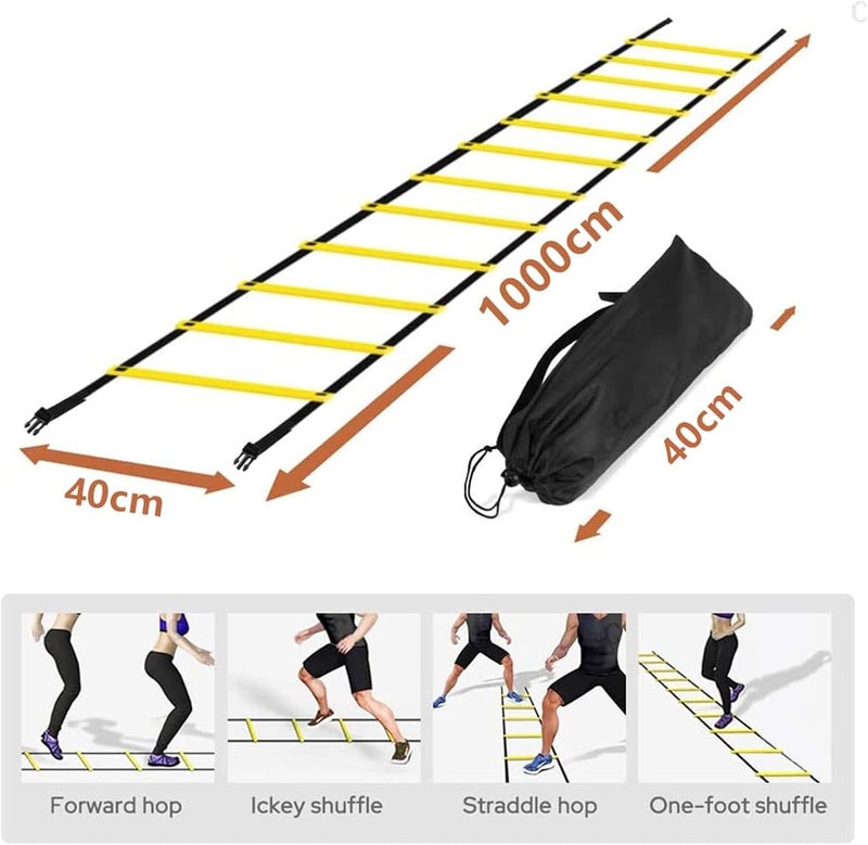 joyzzz Agility Ladder, 12 Rung 6m Adjustable Speed Training Equipment with Carrying Bag, Professional Footwork Trainer for Soccer, Football and Basketball Players - Image 5