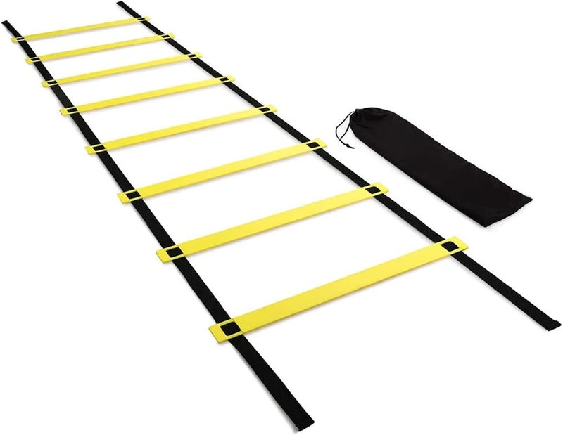 joyzzz Agility Ladder, 12 Rung 6m Adjustable Speed Training Equipment with Carrying Bag, Professional Footwork Trainer for Soccer, Football and Basketball Players - Image 1