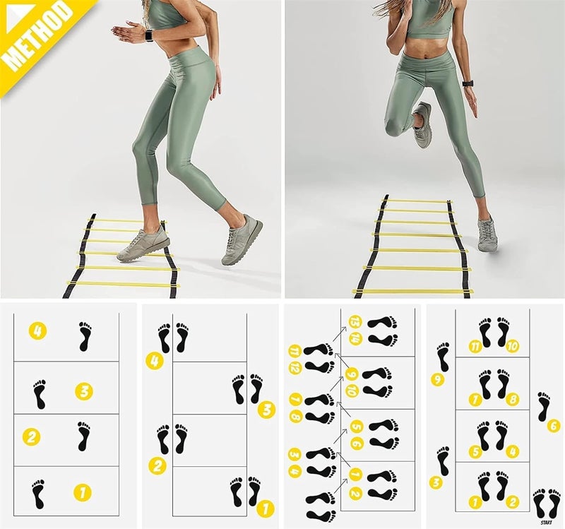 joyzzz Agility Ladder, 12 Rung 6m Adjustable Speed Training Equipment with Carrying Bag, Professional Footwork Trainer for Soccer, Football and Basketball Players - Image 3