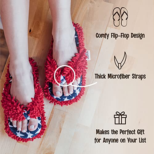 Lazy One Spa Flip-Flop Slippers for Women, Fuzzy House Slippers, Southwest, Light Blue (Small/Medium) - Image 5