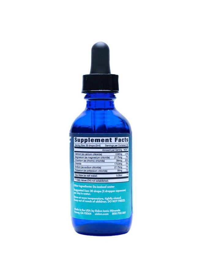 Eidon Ionic Minerals Salty Af - Unsweetened Liquid Electrolyte Drops For Water, Ultimate Hydration Support, Trace Mineral Supplement, Electrolytes Drink Mix With No Sugar, Cruelty Free, Non Gmo- 2 Oz