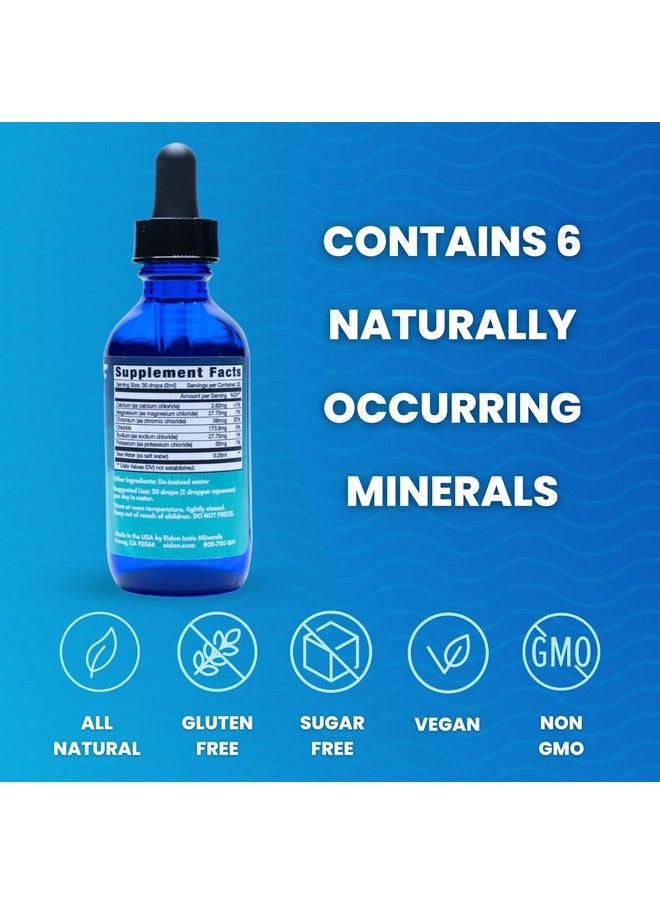Eidon Ionic Minerals Salty Af - Unsweetened Liquid Electrolyte Drops For Water, Ultimate Hydration Support, Trace Mineral Supplement, Electrolytes Drink Mix With No Sugar, Cruelty Free, Non Gmo- 2 Oz
