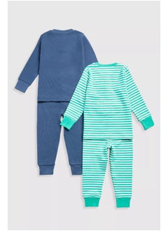mothercare Striped Pyjamas - 2 Pack  - Image 2