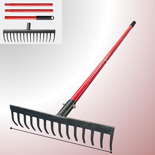 RedBuild Garden Rake with Long Handle (16 Tines ( Large )) - Image 1