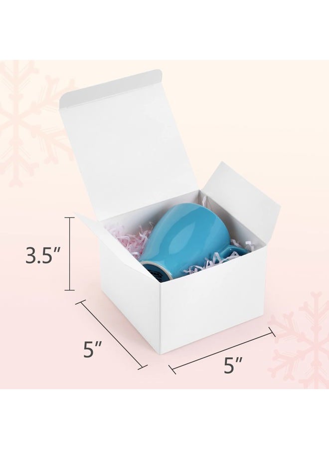 ValBox 20 Pack White Gift Boxes 5 X 5 X 3.5 Paper Gift Boxes with Lids for Gifts, Thanksgiving, Crafting, Cupcake, Cardboard Boxes, Easy Assemble Boxes - Image 2