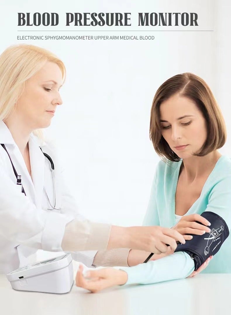 Automatic Upper Arm Health Blood Pressure Monitor Dual Users x99 Readings Health Blood Pressure Machine for Home Use with Voice and LCD Digital Display(Arabic Voice) - Image 2