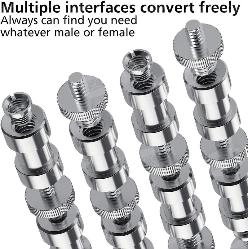 SHOPEE Branded Camera Screws,14 Pcs Converter Threaded Screws Adapter Mount Set Camera/Tripod/Monopod/Light Stand/Quick Release Neck Strap - Image 2