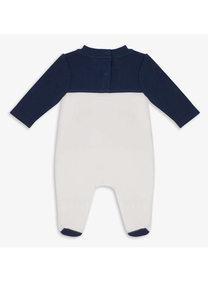 Moon بدلة نوم MOON قطنية 100% مقاس 0-1 شهر، أزرق - أزرق داكن - رياضي - Image 2