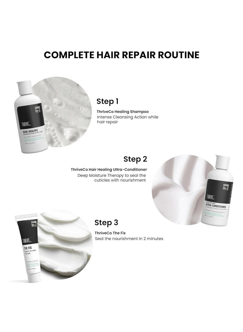 THRIVECO Hair Healing Shampoo, Heals damaged caused by treatment, reduces Frizz & Breakages, with Hyaplex Hair Bonding Tech. For both Men & Women - 250 ml - Image 5