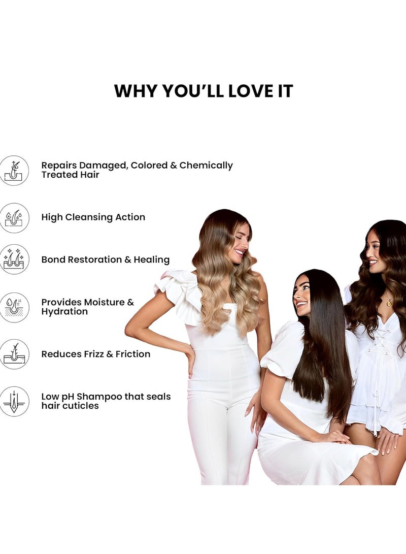 THRIVECO Hair Healing Shampoo, Heals damaged caused by treatment, reduces Frizz & Breakages, with Hyaplex Hair Bonding Tech. For both Men & Women - 250 ml - Image 4