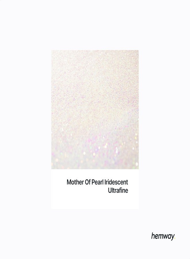 Hemway Eco Friendly Biodegradable Glitter 100g / 3.5oz Bio Cosmetic Safe Sparkle Vegan For Face, Eyeshadow, Body, Hair, Nail And Festival - Ultrafine (1/128" 0.008" 0.2mm) - Mother of Pearl Iridescent - Image 2
