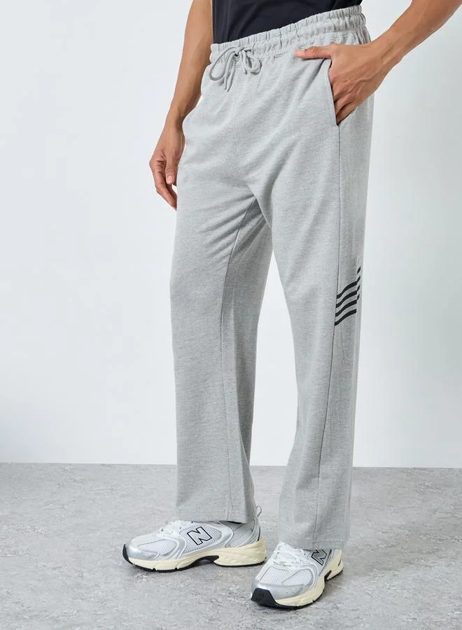 Styli Contrast Stripe Oversized Terry Joggers