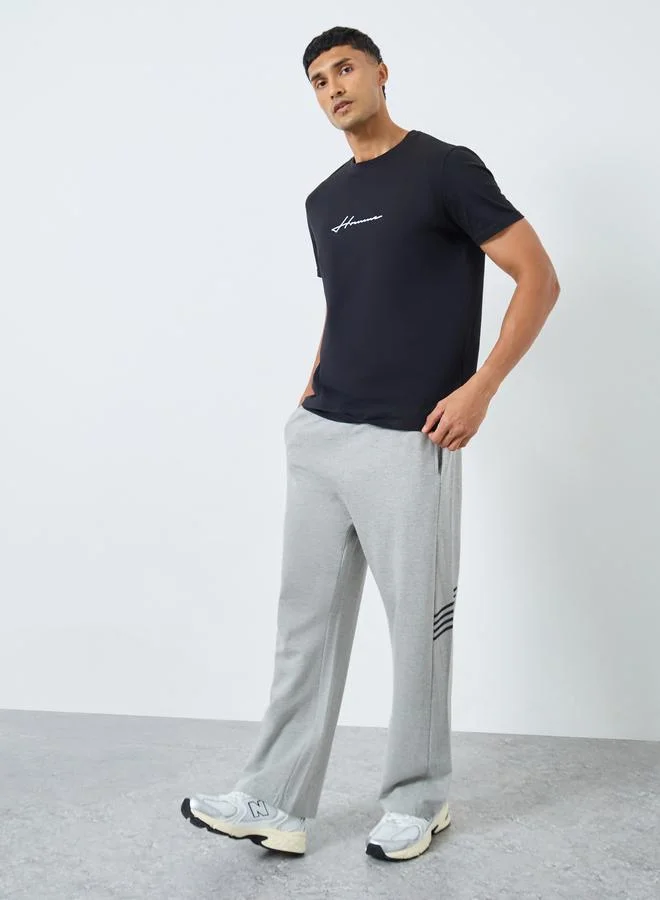 Styli Styli Contrast Stripe Oversized Terry Joggers