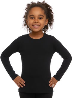 Black Basic Seasonal Lycra Long Sleeve Girls T-Shirt - pzsku/Z2F88581CD4A22C000BBCZ/45/_/1726143988/7730532e-b6bd-4c00-a0fa-d672591ff882