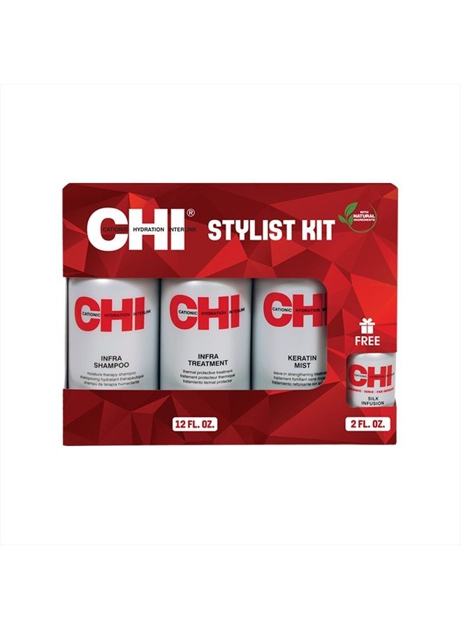 CHI مجموعة تصفيف الشعر المنزلية، مجموعة من 3 قطع (12 أونصة سائلة) +1 (2 أونصة سائلة) - Image 1