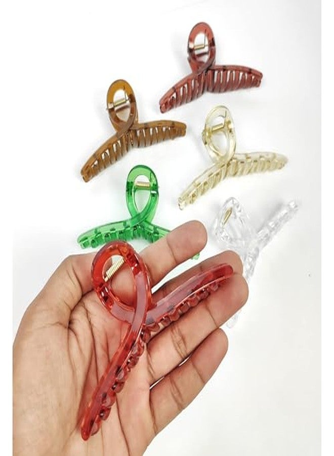 FREEBIES Trendy Korean Transparent Hair Clutcher Set | Fancy Stylish Hair Accessories for Women & Girls | Soft Grip Daily Wears Hair Clip Combo | 2 Pcs Set - Image 5