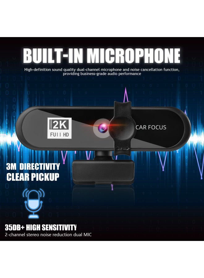 4K Private Model Beauty Auto Focus 1080p Computer Camera HD Network USB Live Webcam2k Drive-free-Color:8802-2k - Image 5