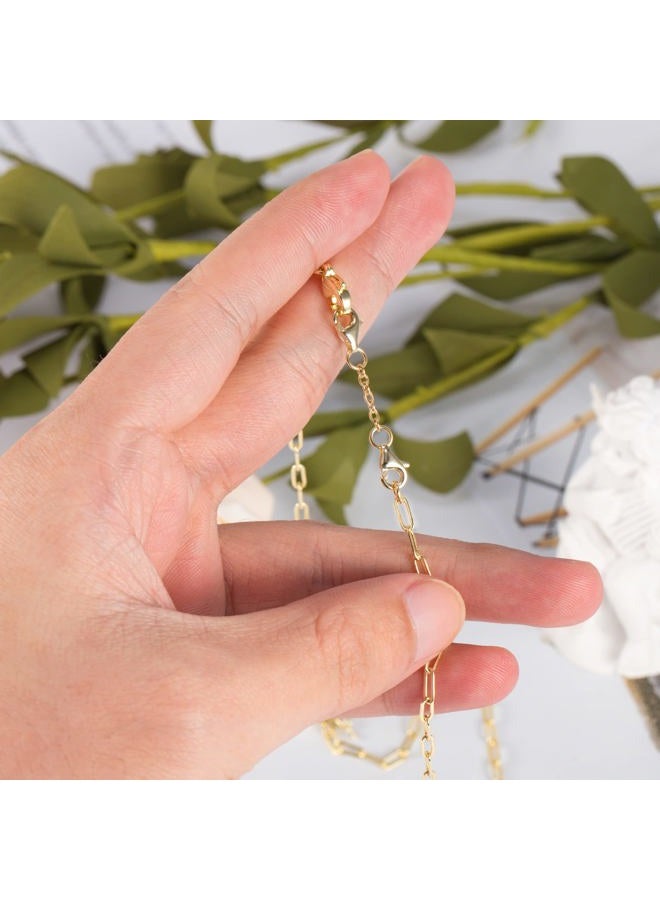 Lancharmed Gold Necklace Extender With Double Lobster Clasp - Durable Sturdy Removable Chain for Jewelry Making - Bracelet Anklet Extender 1 2 3 Inch - Image 5