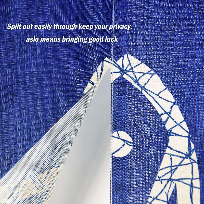 LIGICKY Japanese Noren Doorway Curtain Ancient Character Fish Tapestry for Home Decoration Blue 33x59inch - Image 4