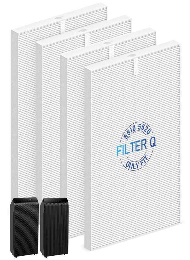 isingo 4 Pack 5510 5520 Filter Q ONLY Compatible with Winix 5510 5520 Air Purifier Replacement Filter 1712-0123-00 For Home Large Room Up to 1882 Ft²/Hr - Image 1
