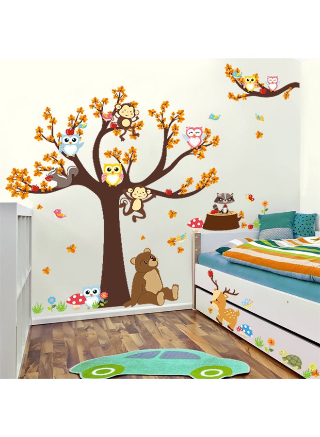 Huge Jungle Animals Tree Owls Monkey Wall Sticker Kids Room Decor Vinyl Decals - Image 3