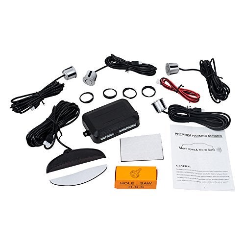 Maso Car Reverse Backup Radar System - MASO LED Display Parking Assistants Double CPU Security Reversing Parking Radar Sensor Car Vehicle with 4 Sensors Alarm Buzzer Reminder Safe Driving - Image 4