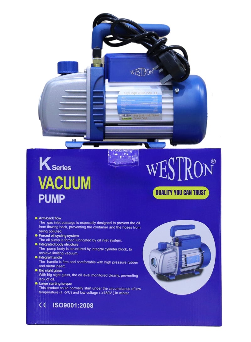 Westron مضخة فاكيوم ويسترون – مرحلة واحدة – WE115N 1/4HP  - Image 2