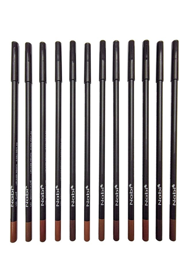 Nabi Lip Liner Pencil 12 Pieces Mix Browns - Image 5