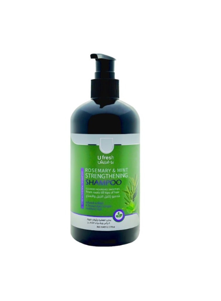 U fresh Rosemary & Mint Fortifying Shampoo 360ml Pack of 2  - Image 3
