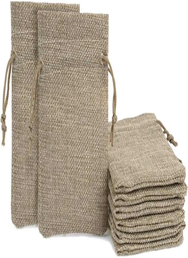 Generic Tadipri 8 Pieces Canvas Jewelry Bags With Reusable Drawstring Jute Gift Bag For Wedding Party (Beige) For Confetti Rice Gifts Jewelry 
