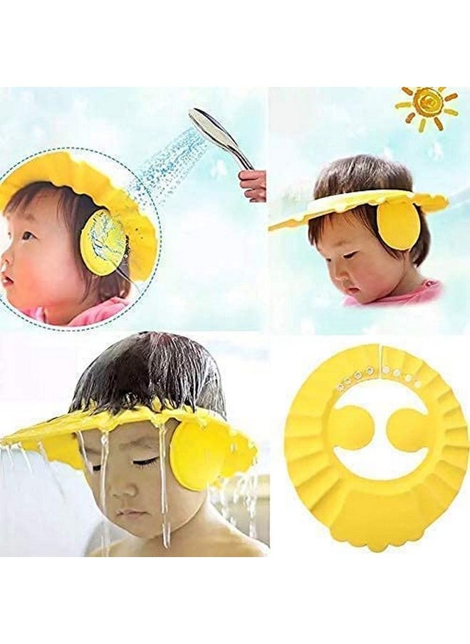 Generic Soft Adjustable Visor Hat Safe Shampoo Shower Bathing Protection Bath Cap for Toddler, Baby, Kids, Children (Multi Color)  - Image 1